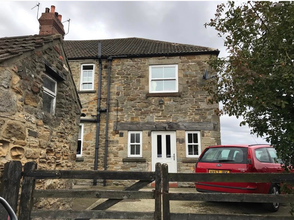 The stone cottage in England where Megan lived during her Master of Education